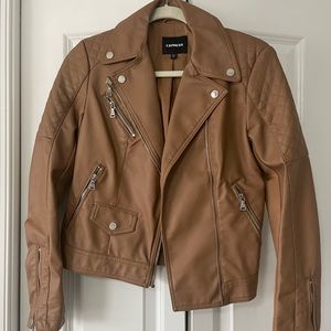 Express brown leather jacket